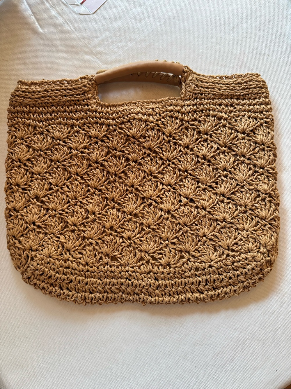 New Banana Republic Woven Straw Tote Bag in Tan - Casual Summer Handbag